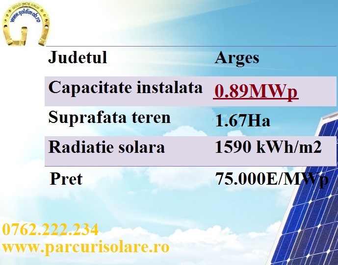 parc solar 0.89 mw arges