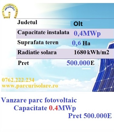 parc fotovoltaic 0.4 mw olt